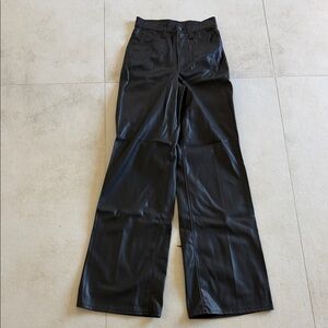 Levi’s Black Faux Leather Wide-Leg Pants